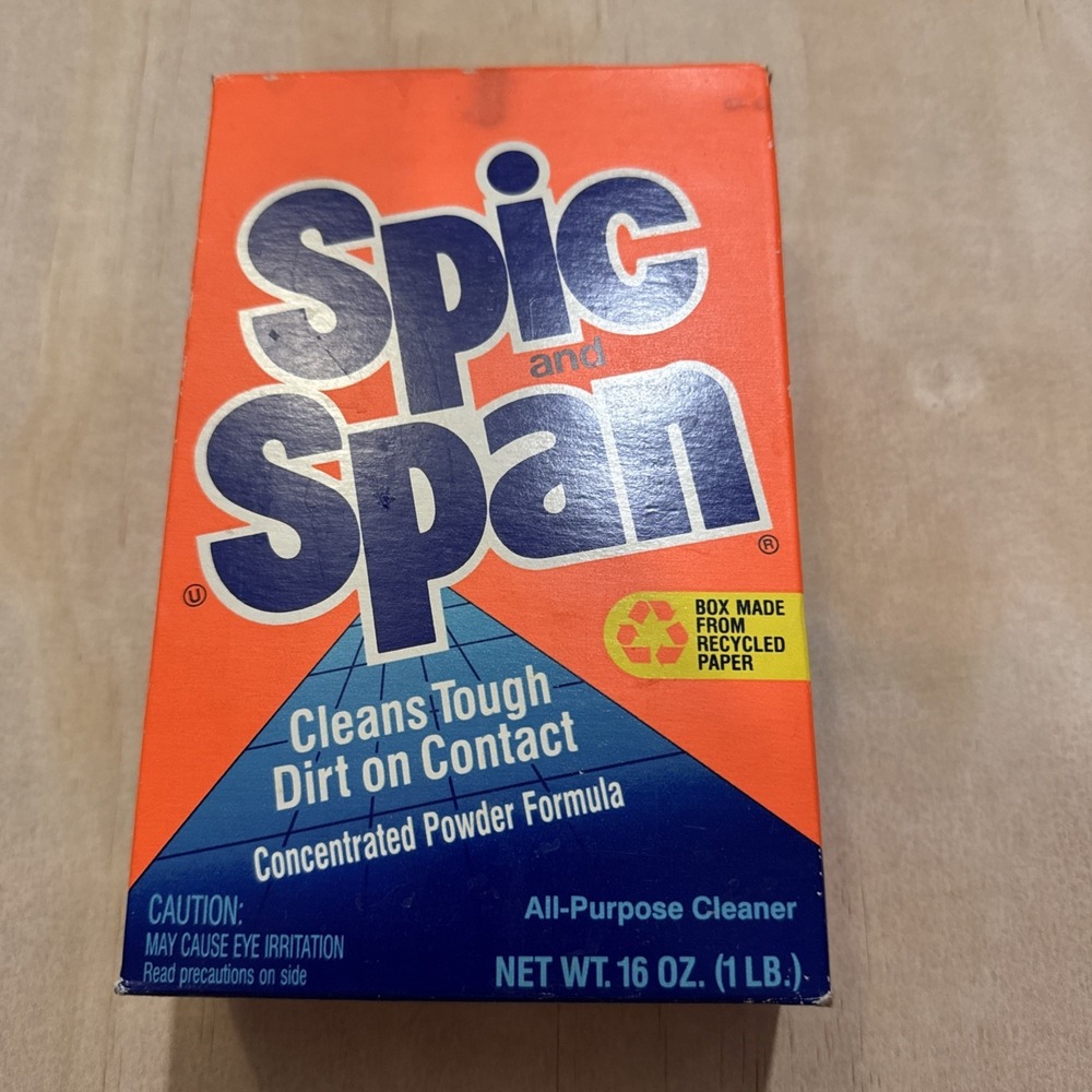 Spic and Span VTG ‎ Multi-Purpose Cleaner Concentrated Powder Half Full 1987